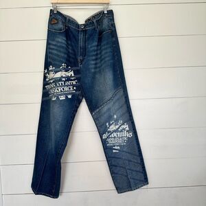 Akademiks Men’s 40 Rap Hip Hop Y2K 2000s Baggy Jeans